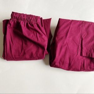 2 PAIRS OF PINK MOBB SCRUBS PANTS